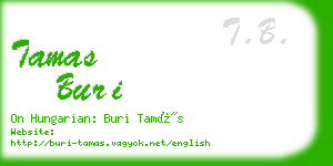 tamas buri business card